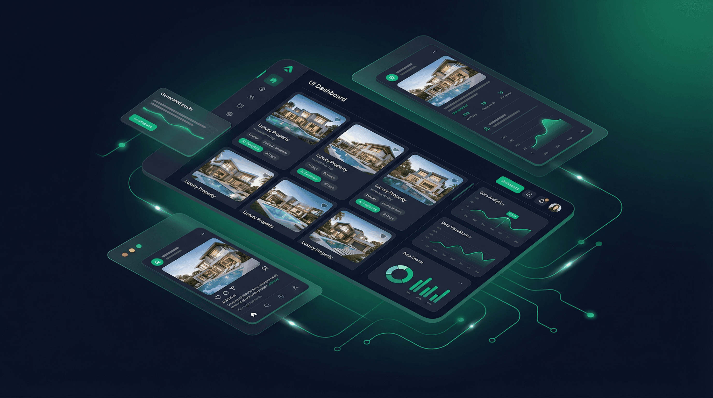 AI Real Estate dashboard - generate listing copy, social posts, and market reports
